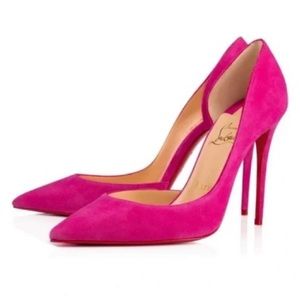 Christian Louboutin Suede Fuchsia Color